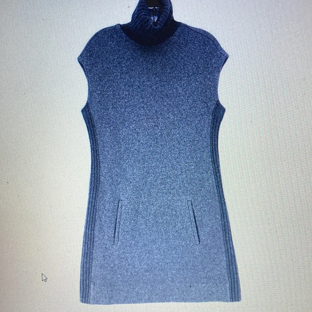 RALPH LAUREN SLEEVELESS WOOL BLEND TURTLENECK DRESS TWO TONE KNEE LENGTH SIZE XL - Picture 7 of 8